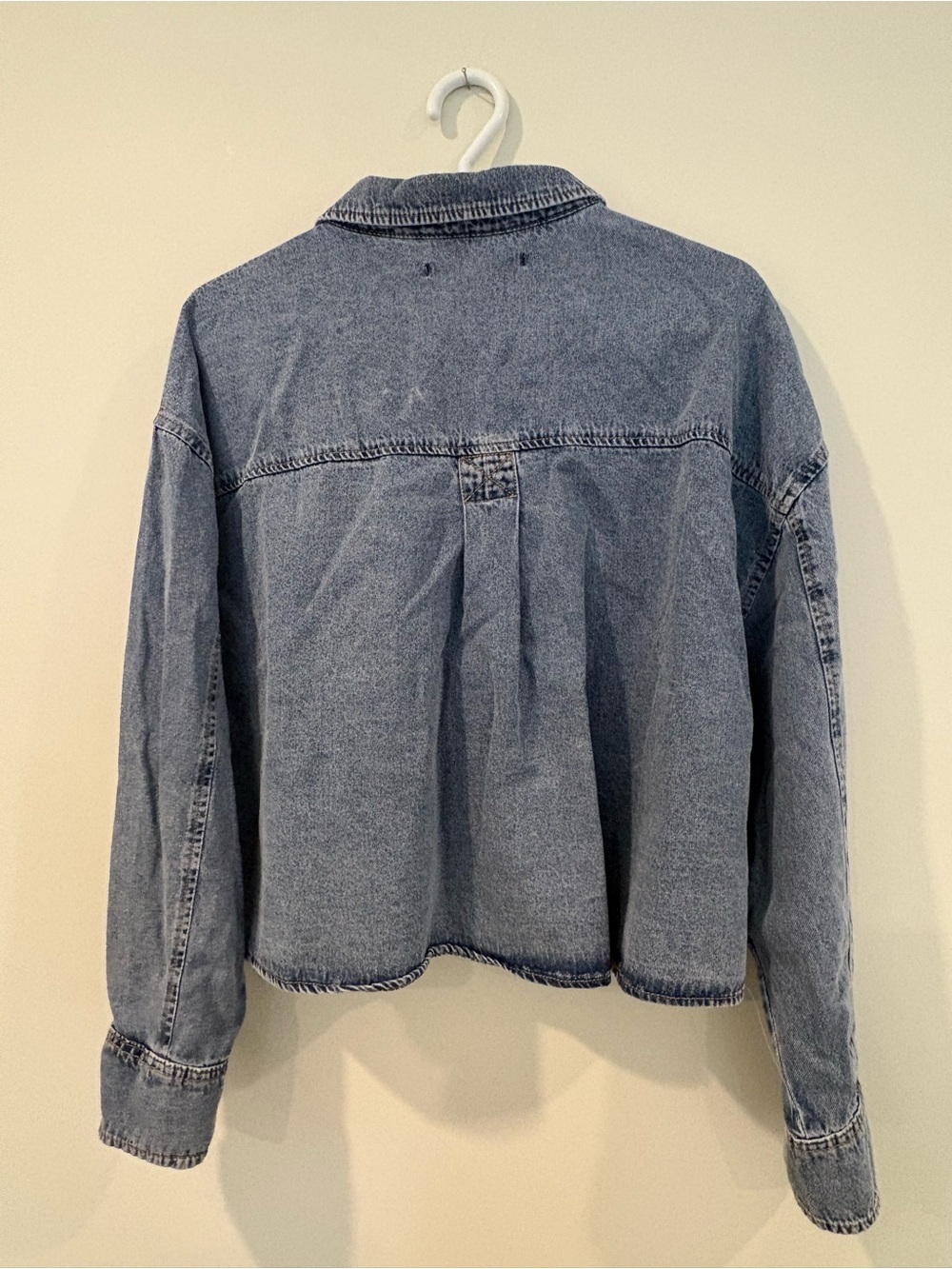 French Connection Medium Blue Wash Denim Button-Up Shirt – XL - Picture 6 of 8